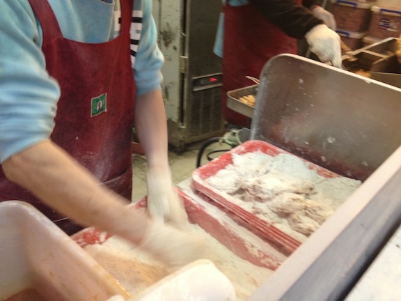 The guy in charge of coating the ji pai. 