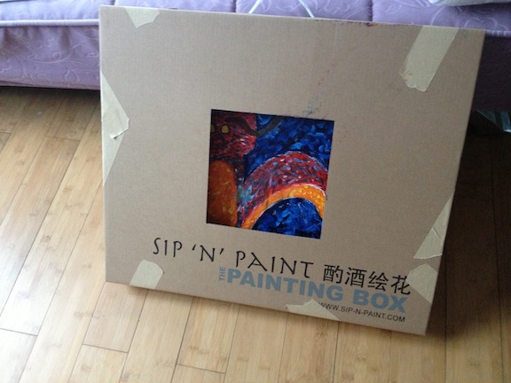The box seemed like a good idea until the damn little hole made sure I got oil paint pretty much all over everything. 