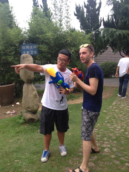 My friends brought water guns, which the students thought was a great idea. As the birthday girl I ended up getting soaked. Like, just-took-a-shower soaked. 